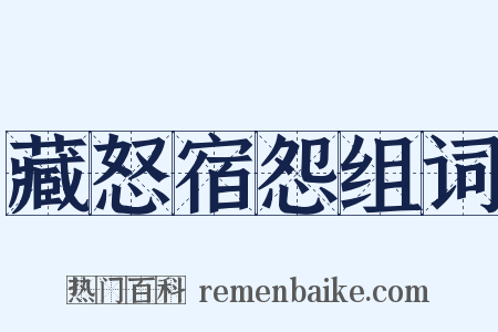 藏怒宿怨组词是什么意思的图片